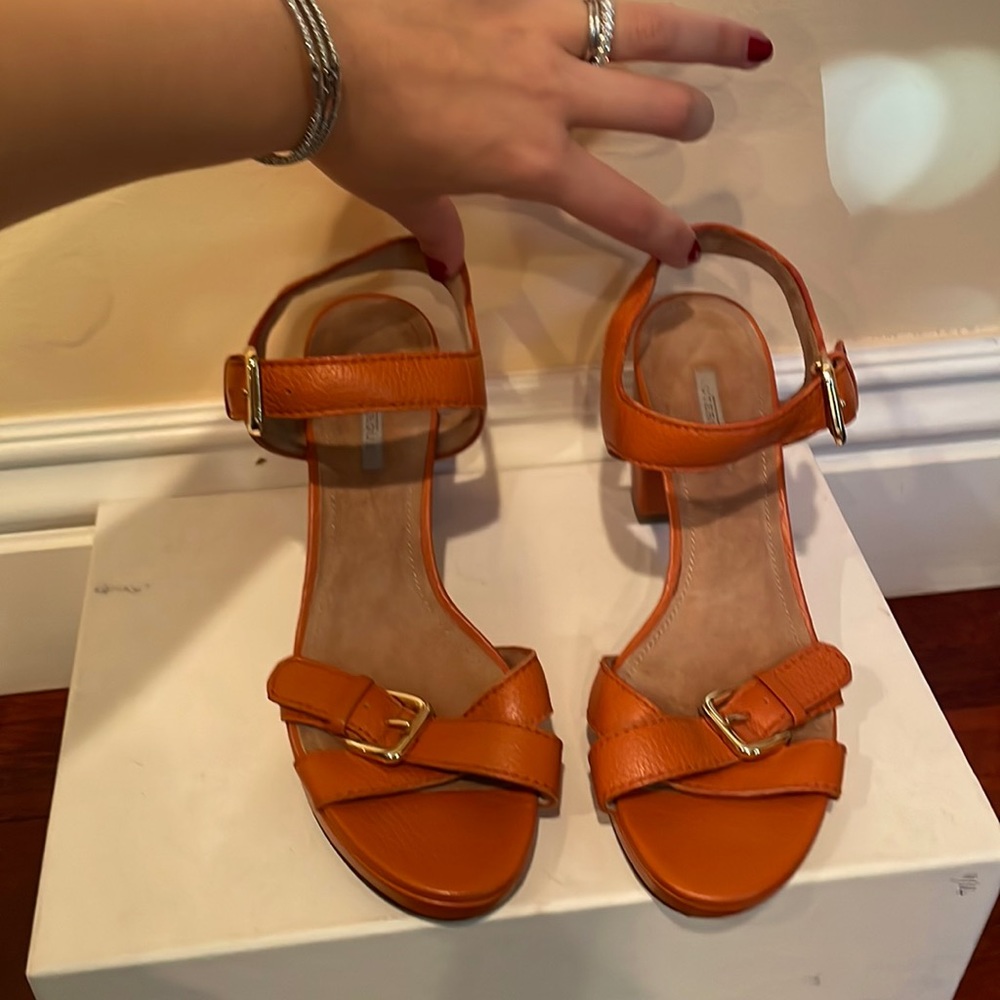 brown leather sandals